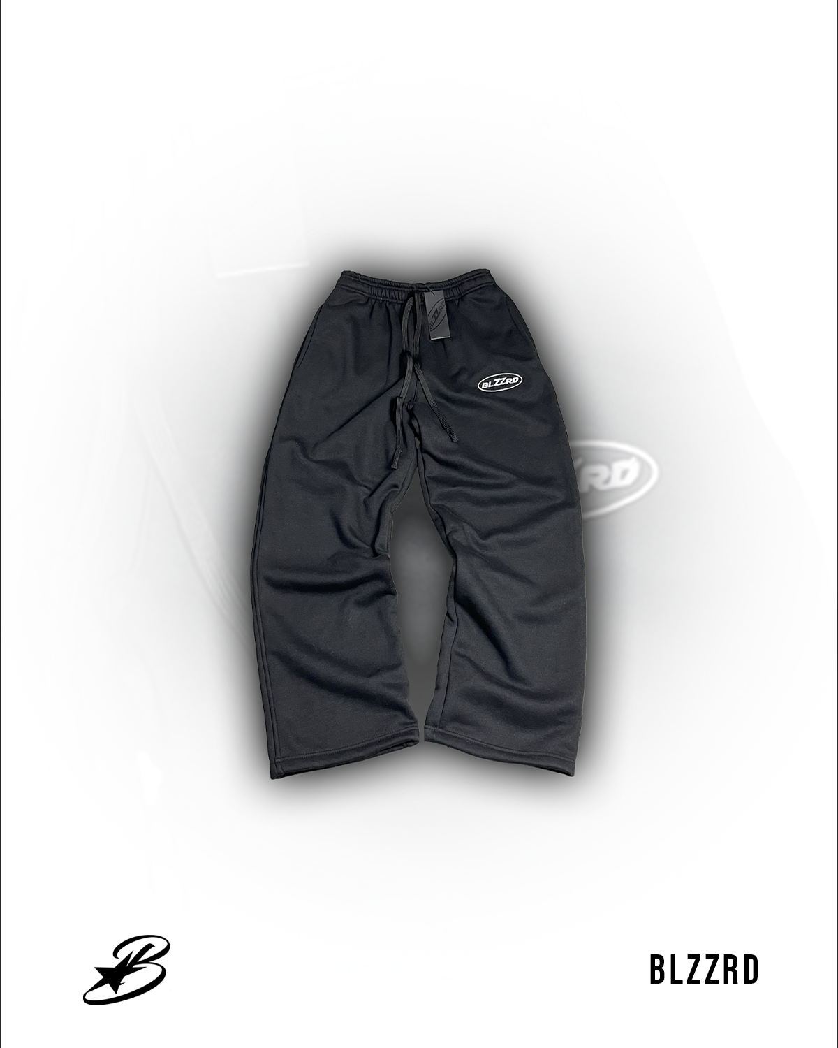 EMBROIDERED SWEAT PANTS (BLACK)