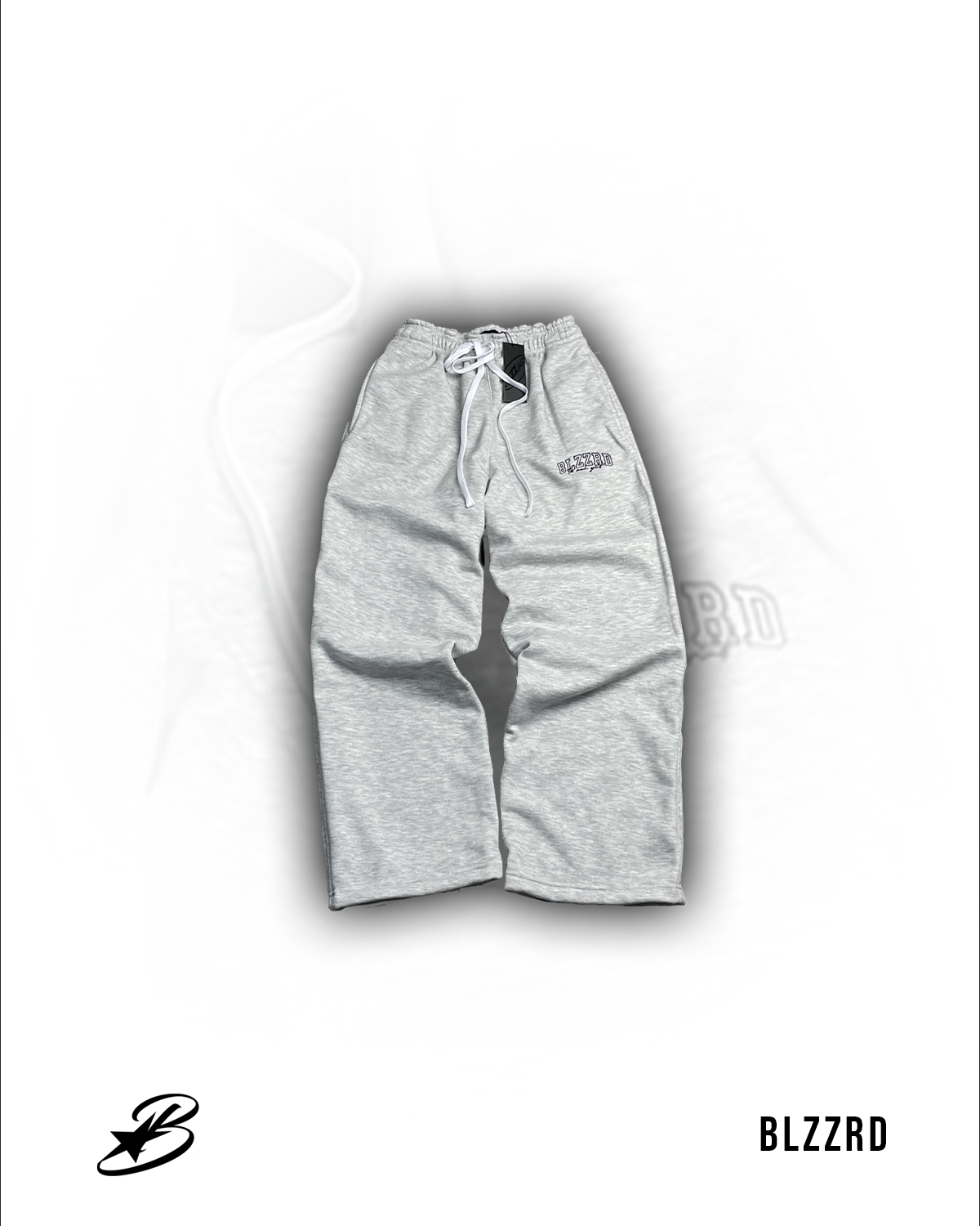 EMBROIDERED SWEAT PANTS (GREY)